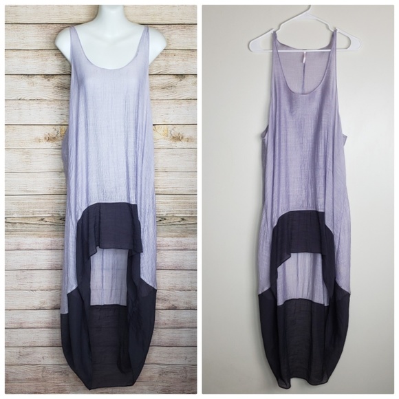 Free People Dresses & Skirts - FREE PEOPLE Lavendar and Charcole High Low Dress